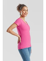 Fruit of the Loom Lady-Fit Valueweight V-Neck T Dámske tričko s výstrihom do V 16.1398 čierne