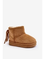 Dziecięce Ocieplane Botki Śniegowce Z Frędzlami Camel Mikyla