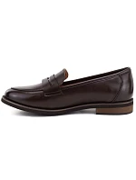 Dámske poltopánky typu loafers, hnedé, Potocki JE19380