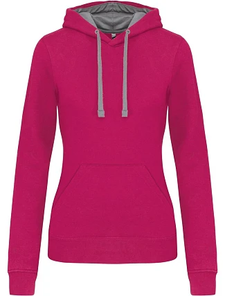 Kariban K 465 Dámska mikina s kontrastnou kapucňou 20.K465 fuchsia/svetlo šedá Kariban K 465 Dámska mikina s kontrastnou kapucňou 20.K465 fuchsia/svetlo šedá