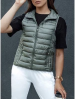 Dámska prešívaná vesta so stojačikom STYLISHZ zelená FashionStreet TY4448 Dámska prešívaná vesta so stojačikom STYLISHZ zelená FashionStreet TY4448