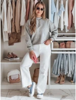 Dámska nadrozmerná mikina s nášivkou LOVASON sivá FashionStreet BY1419