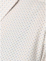Pánska biela vzorovaná košeľa slim fit FashionStreet DX2694