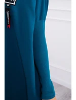 Oversize mikina s asymetrickými bokmi námornícka modrá Oversize mikina s asymetrickými bokmi námornícka modrá