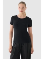 Damski T-Shirt Z Nadrukiem 4F 4FWMM00TTSHF1846-20S Czarny
