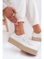 Dámske espadrilky na platforme Big Star TT274349 White Dámske espadrilky na platforme Big Star TT274349 White