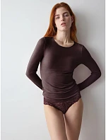 Dámsky top Beauty Layers LSL Top 04 hnedý – TRIUMPH Dámsky top Beauty Layers LSL Top 04 hnedý – TRIUMPH