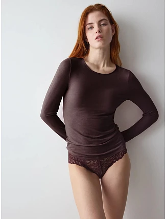Dámsky top Beauty Layers LSL Top 04 hnedý – TRIUMPH Dámsky top Beauty Layers LSL Top 04 hnedý – TRIUMPH