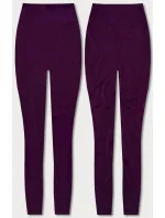 Dámske legíny s ozdobnými švami tmavo fialové (54460) Dámske legíny s ozdobnými švami tmavo fialové (54460)
