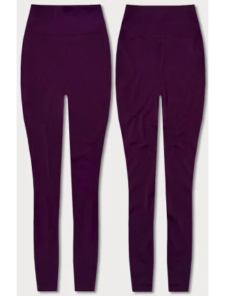 Dámske legíny s ozdobnými švami tmavo fialové (54460) Dámske legíny s ozdobnými švami tmavo fialové (54460)