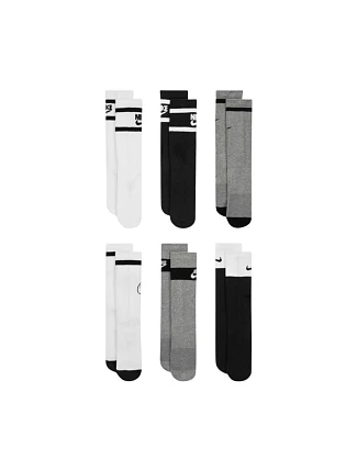 Ponožky Nike Everyday Cush Crew Youth 6PR biele, sivé, čierne CK7302 901 Ponožky Nike Everyday Cush Crew Youth 6PR biele, sivé, čierne CK7302 901