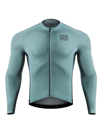 Cyklistický dres Rockbros 15120015016 ROAD TO SKY, pánsky, s dlhým rukávom, veľkosť S – šedomodrý Cyklistický dres Rockbros 15120015016 ROAD TO SKY, pánsky, s dlhým rukávom, veľkosť S – šedomodrý