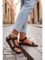 Damskie Sportowe Sandały Na Rzepy Czarne Ultimate