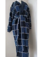 ACTION - Pánsky dvojitý dlhý župan London blue - Vestis