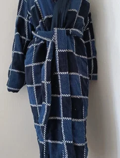 ACTION - Pánsky dvojitý dlhý župan London blue - Vestis