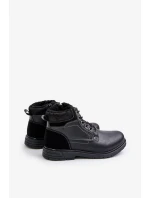 Zateplené pánske trapery z eko kože Black Venredia Zateplené pánske trapery z eko kože Black Venredia