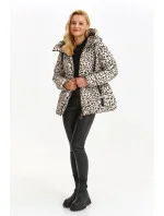Dámska bunda model 185606 so zvieracím vzorom - Top Secret Dámska bunda model 185606 so zvieracím vzorom - Top Secret