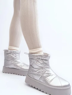 Dámske snežnice na masívnej platforme VL226P Silver - Seastar