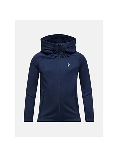Detská mikina PEAK PERFORMANCE Jr Rider Essentials Zip Hood, farba tmavomodrá