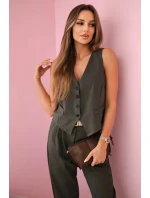 Súprava vesta + nohavice khaki
