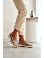 Dámské krajkové mokasíny Sergio Leone MK097H zlaté