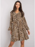 Šaty DHJ SK 13891B 2.72P čierna a béžová