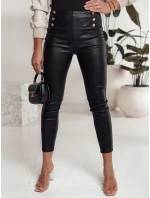 Dámske voskované nohavice SKINLOVE s vysokým pásom čierne FashionStreet UY2198