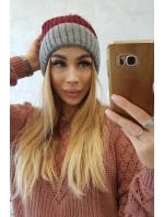Fleecová čiapka Bojana K265 tmavo šedá+ bordó+svetlo šedá Fleecová čiapka Bojana K265 tmavo šedá+ bordó+svetlo šedá
