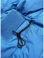 Svetlomodrá dámska bunda s kapucňou (HO-22) Svetlomodrá dámska bunda s kapucňou (HO-22)