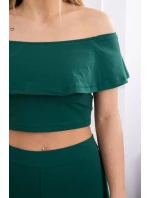 Sada s volánom tmavo zelená