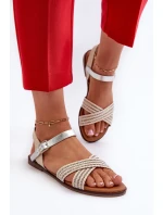 Dámske ploché sandále S.Barski beige