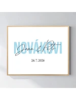 Personalizovaný magický fotorámik – 40x50 – mená novomanželov Personalizovaný magický fotorámik – 40x50 – mená novomanželov