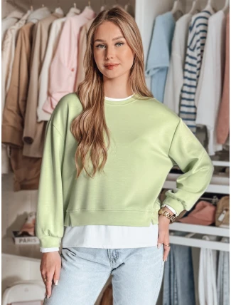 Dámska oversize mikina LUZZIO mint FashionStreet BY1381 Dámska oversize mikina LUZZIO mint FashionStreet BY1381