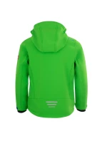 Detská softshellová bunda TrollKids Trollfjord Jacket bright green/med blue vetruodolná zelená (161-304)