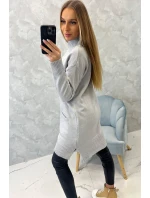 Sveter so stojačikom svetlo šedý