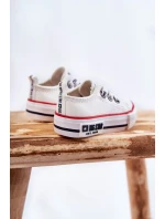 Dziecięce Skórzane Trampki BIG STAR KK374040 Białe