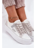 Trampki Damskie Na Platformie Lee Cooper LCW-25-31-3479L Biało-Szare