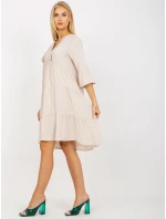 Šaty D73761M30214A1EN svetlo béžové