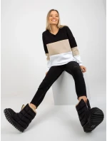 Mikina RV BL 8377.89 čierna a béžová