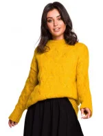 Dámsky sveter BK038 Mustard - BeWear