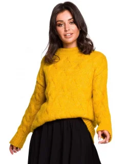 Dámsky sveter BK038 Mustard - BeWear