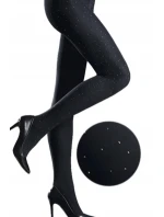 PANČUCHOVÉ NOHAVICE S POTLAČOU STRIEBORNÝCH KVAPIEK 40 DEN