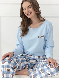 3631 DÁMSKE DLHÉ PYŽAMO FREJA S–XL