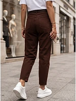 Dámske džínsy Mom Fit s hnedým pásikom FashionStreet UY3133 Dámske džínsy Mom Fit s hnedým pásikom FashionStreet UY3133