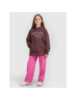 Dievčenská oversize mikina s kapucňou 4F 4FJRAW25TSWSF2429-51S