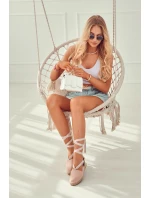 Damskie Wiązane Espadryle Big Star JJ274864 Różowe