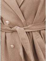 Dámsky oversize kabát CAMELLYN dlhý camel FashionStreet NY0743