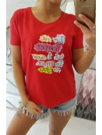 Blúzka s potlačou Perfektná červená