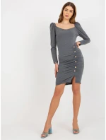 Dámske šaty EM SK HW 20 317 .08 tmavo šedá - FPrice