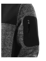 Príležitostná softshellová bunda pánska pletená šedá